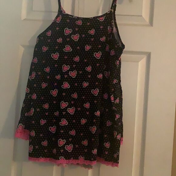 Two Piece Lace Trim Heart printed PJ short set - Picture 5 of 8